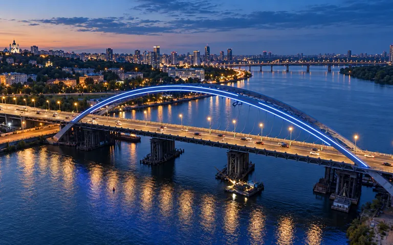 Подольский и Южный мосты Киева во время тревог: схема движения